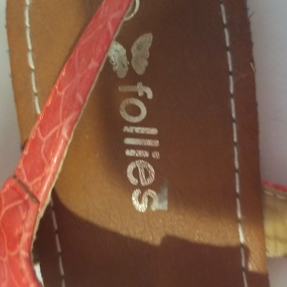 Follies orange red sandals size 40 - Picture 3 of 6